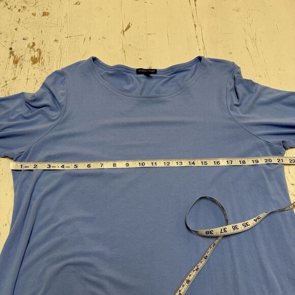 Eileen Fisher Dress XL Viscose Jersey Ballet Neck Tunic Dress 3/4 Sleeve Stretch - Picture 7 of 11